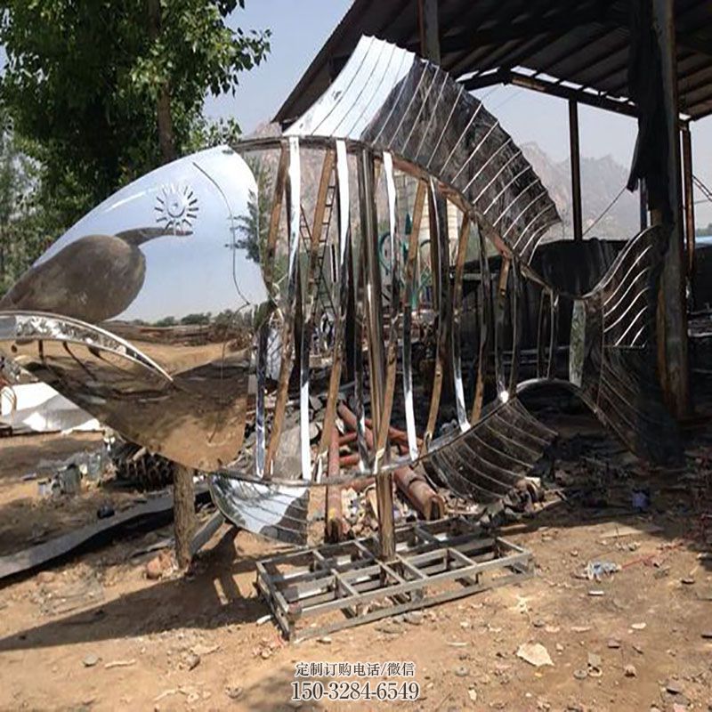 钢结构鱼雕塑 景观艺术生物雕塑承接 不锈钢鱼雕塑订做通用