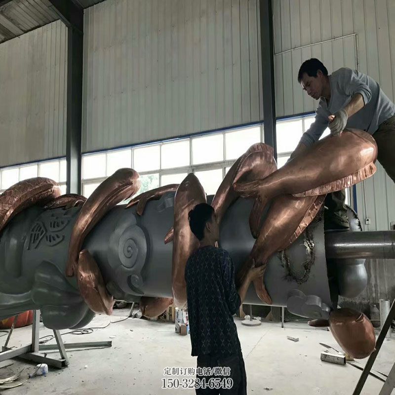 各类铜鱼雕塑 生物雕塑工艺服务商 商业铜鱼雕塑标准