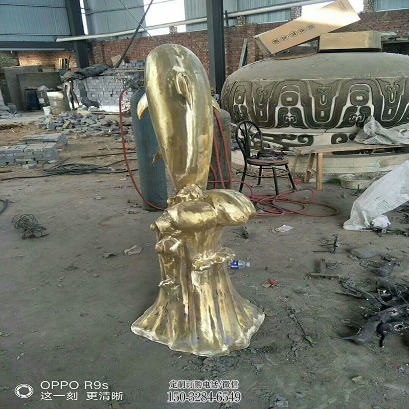 户外铜鱼雕塑 城市广场生物雕塑提供 企业标志铜鱼雕塑精选