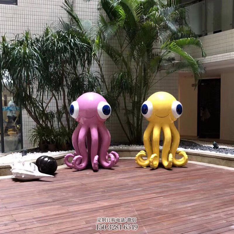 景观概念精品-几何类型-各类八爪鱼雕塑