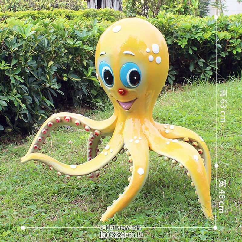 圆雕体系点击-医学院标志-镜面八爪鱼雕塑