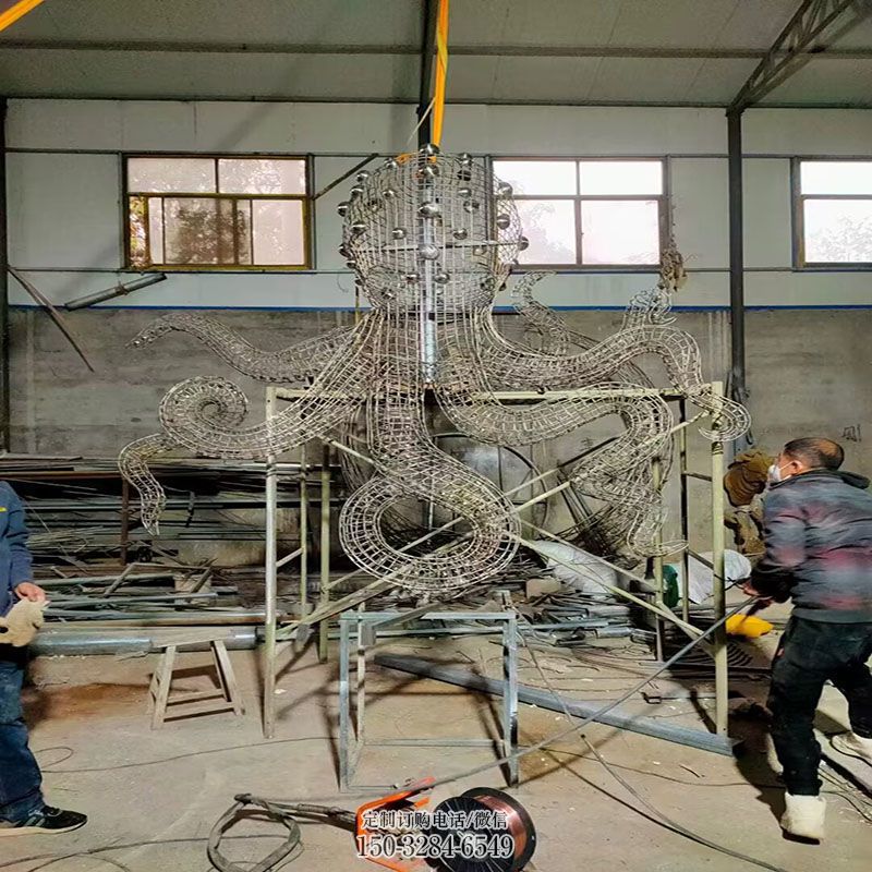 户外章鱼雕塑 城市广场生物雕塑提供 企业标志章鱼雕塑精选