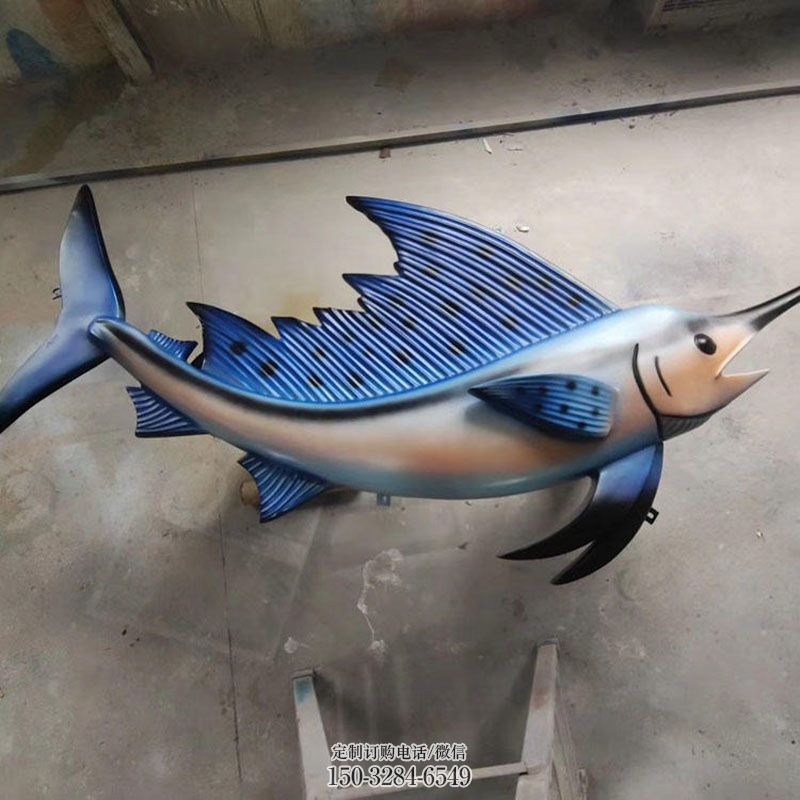 欧式风格供需-庭院主体-地产剑鱼雕塑