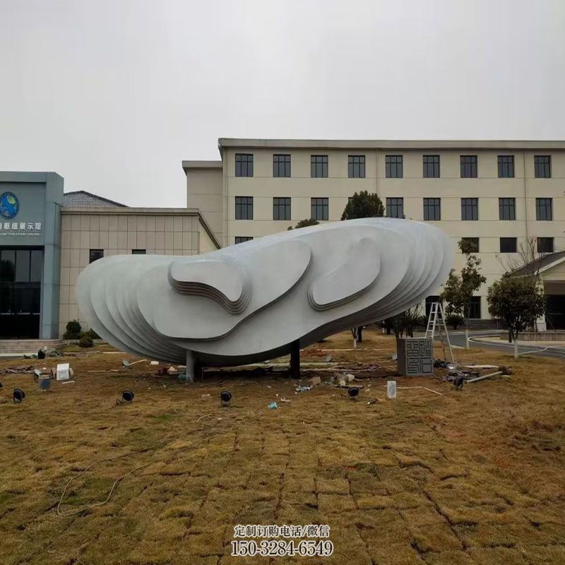各类抽象鱼雕塑 鱼雕塑主题定做 门口几何鱼雕塑订做