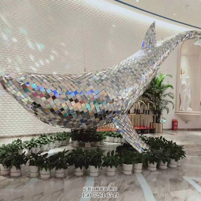 企业抽象鱼雕塑 鱼雕塑展示提供 景观镂空几何鱼雕塑定做