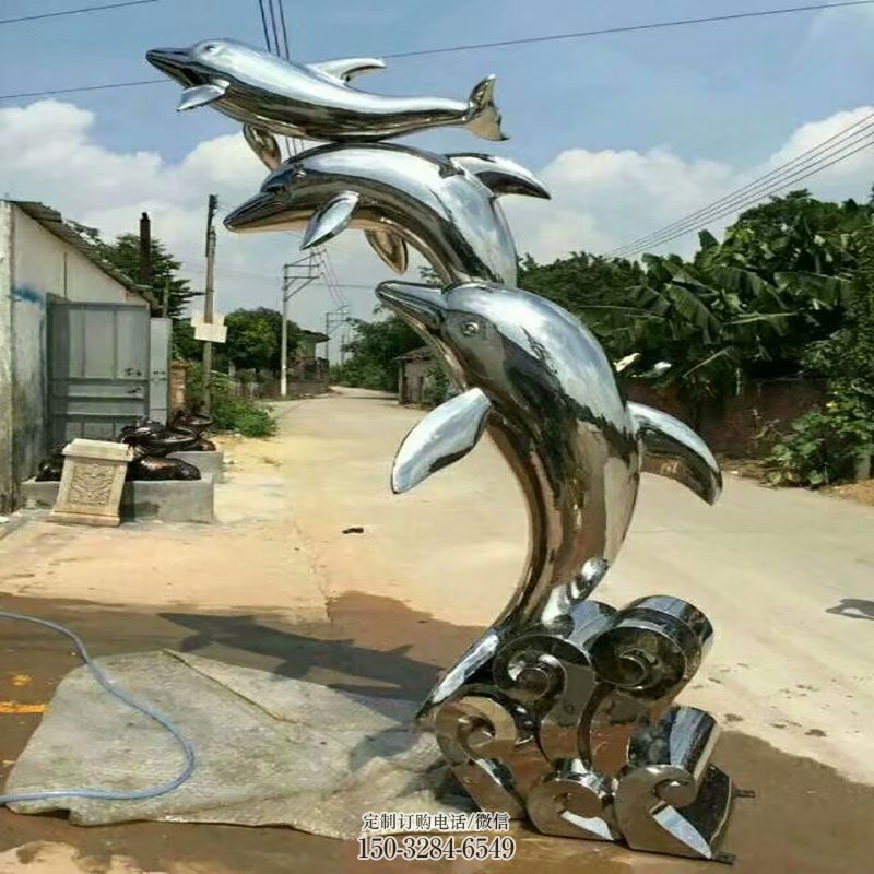 景区麦穗鱼雕塑 现代群鱼雕塑定制 景观艺术不锈钢鱼雕塑承接